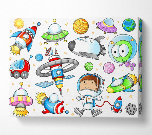  A Canvas Print of Space Kid Canvas Wall Art