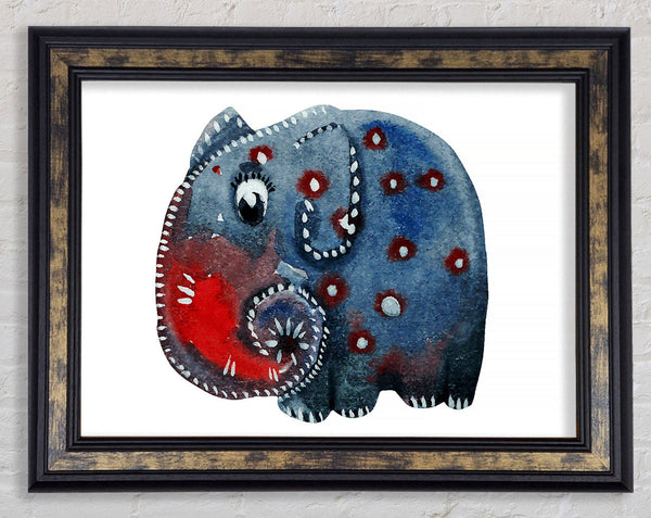 Elephant Paint Framed Print