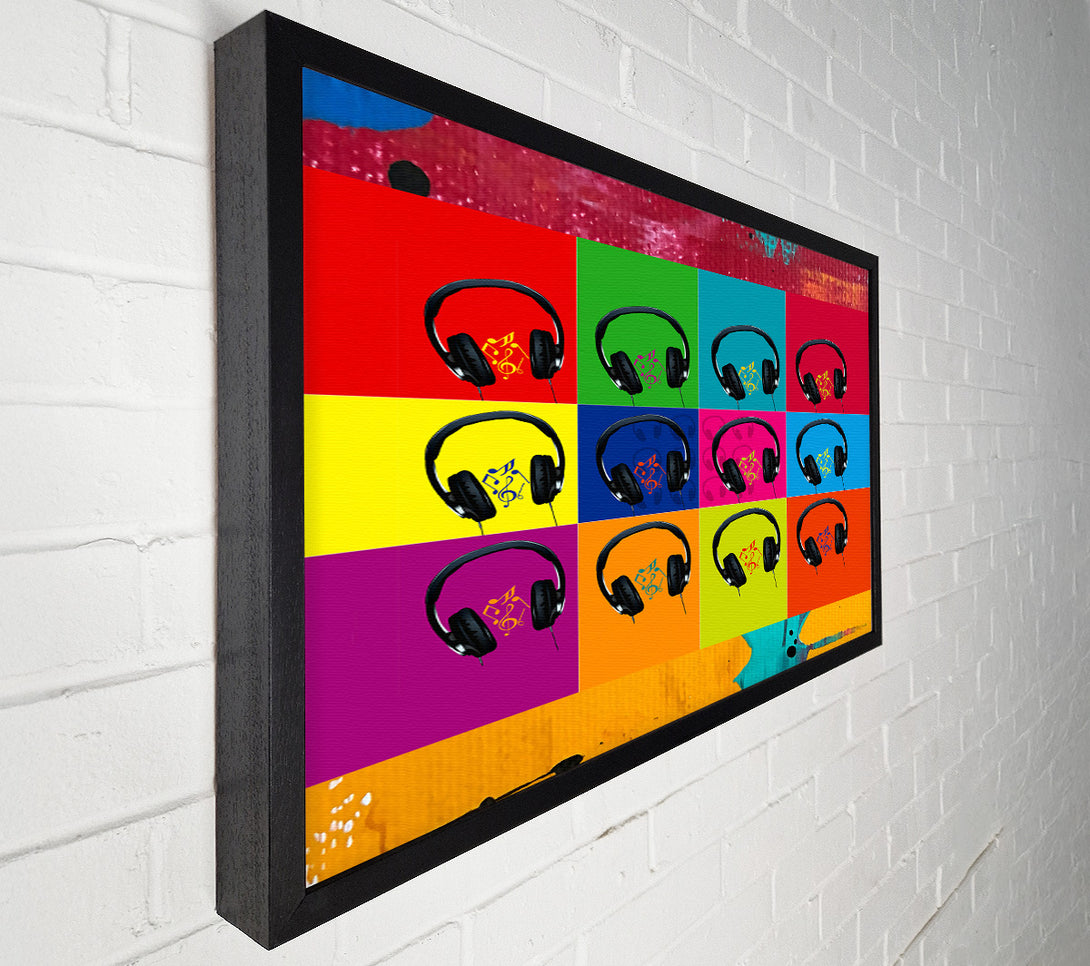  A Canvas Print of Headphone Music Canvas Art