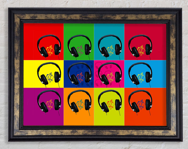 Headphone Music Framed Print