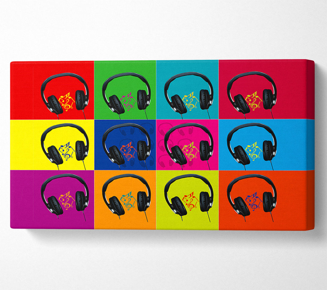  A Canvas Print of Headphone Music Canvas Art