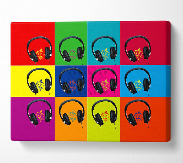  A Canvas Print of Headphone Music Canvas Art