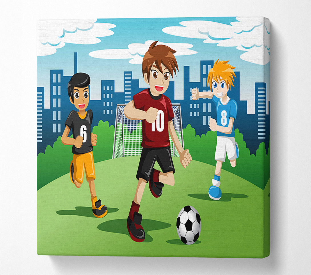  A Canvas Print of Football Kids Canvas Wall Art