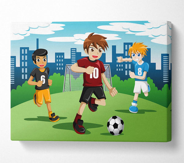  A Canvas Print of Football Kids Canvas Wall Art