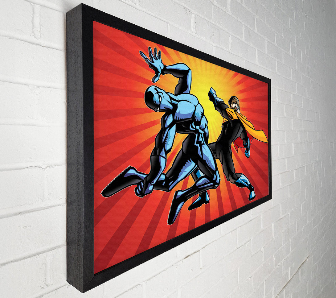  A Canvas Print of Superhero Fight Canvas Art