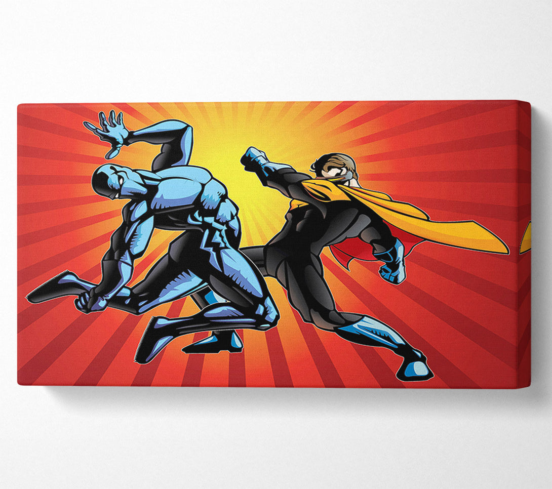  A Canvas Print of Superhero Fight Canvas Art