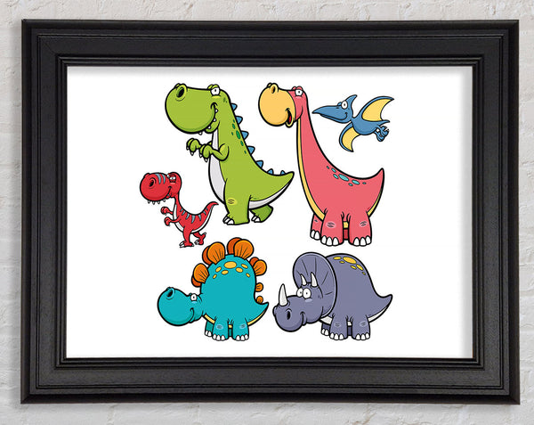 Dinosaur Tribe 1 Framed Print