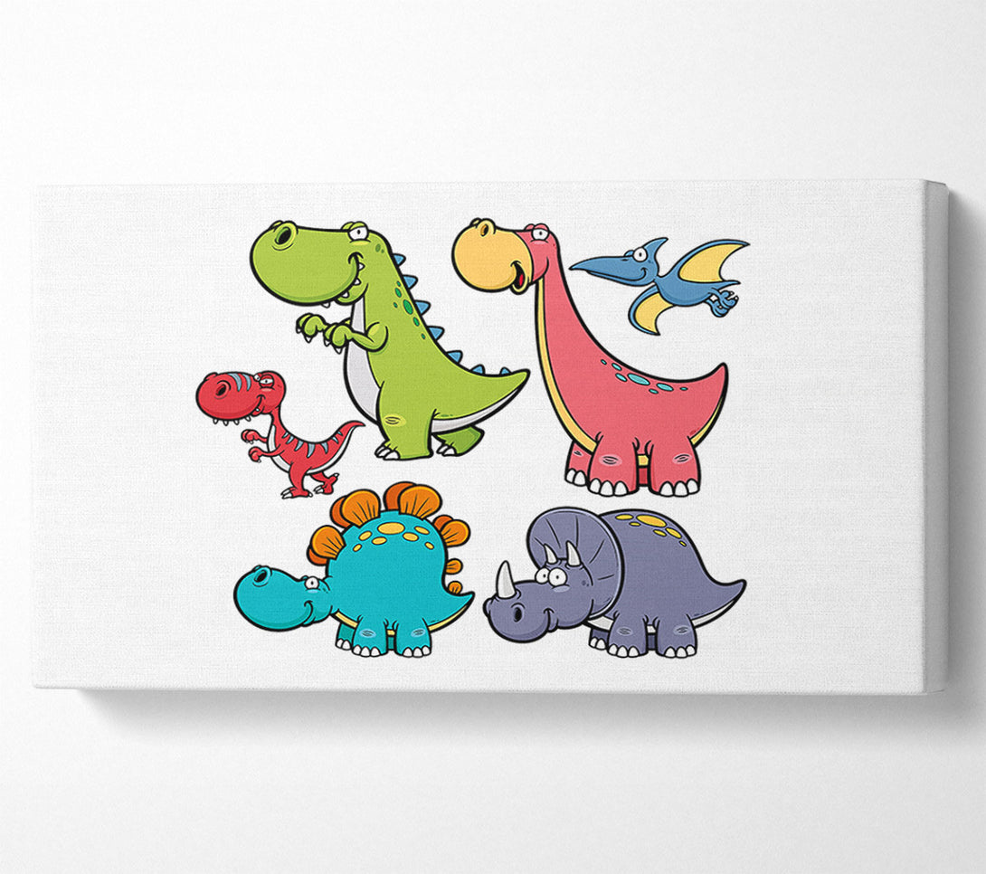  A Canvas Print of Dinosaur Tribe 1 Canvas Print