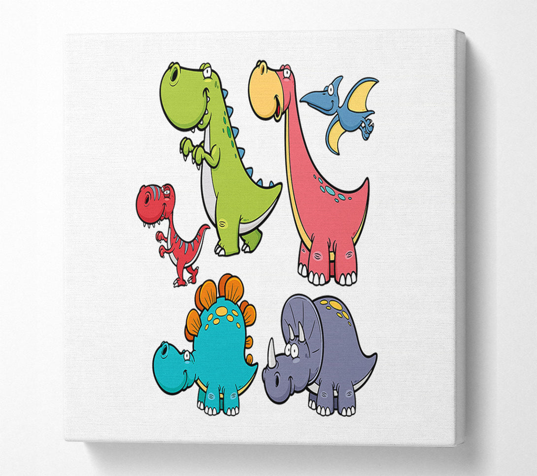  A Canvas Print of Dinosaur Tribe 1 Canvas Print