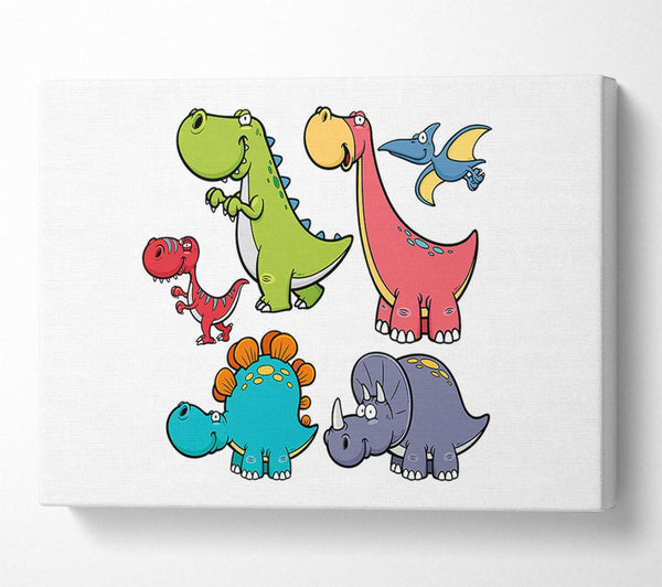  A Canvas Print of Dinosaur Tribe 1 Canvas Print