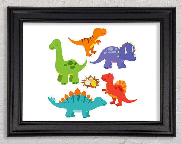 Dinosaur Tribe 2 Framed Print
