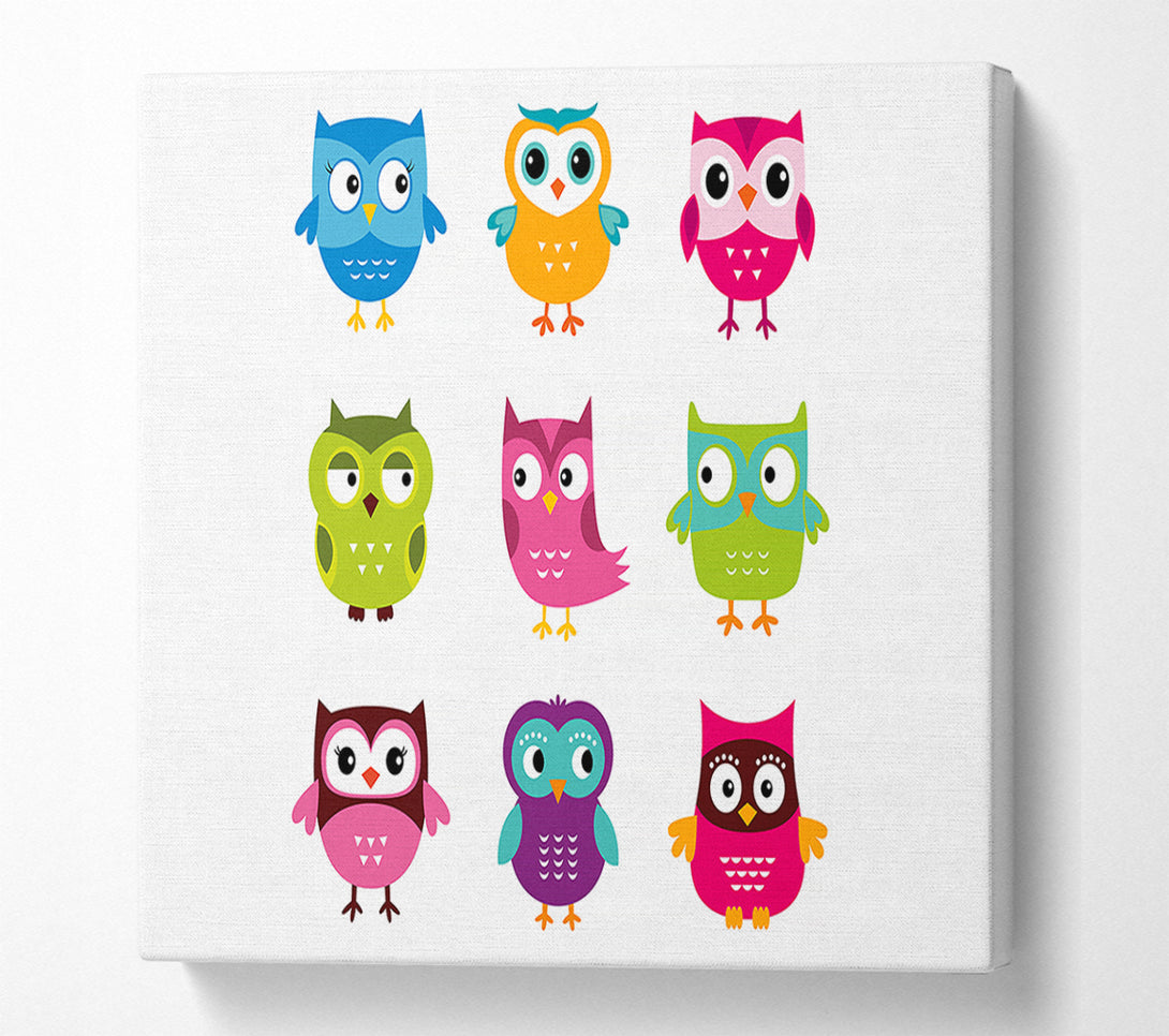  A Canvas Print of Owl Friends Canvas Art