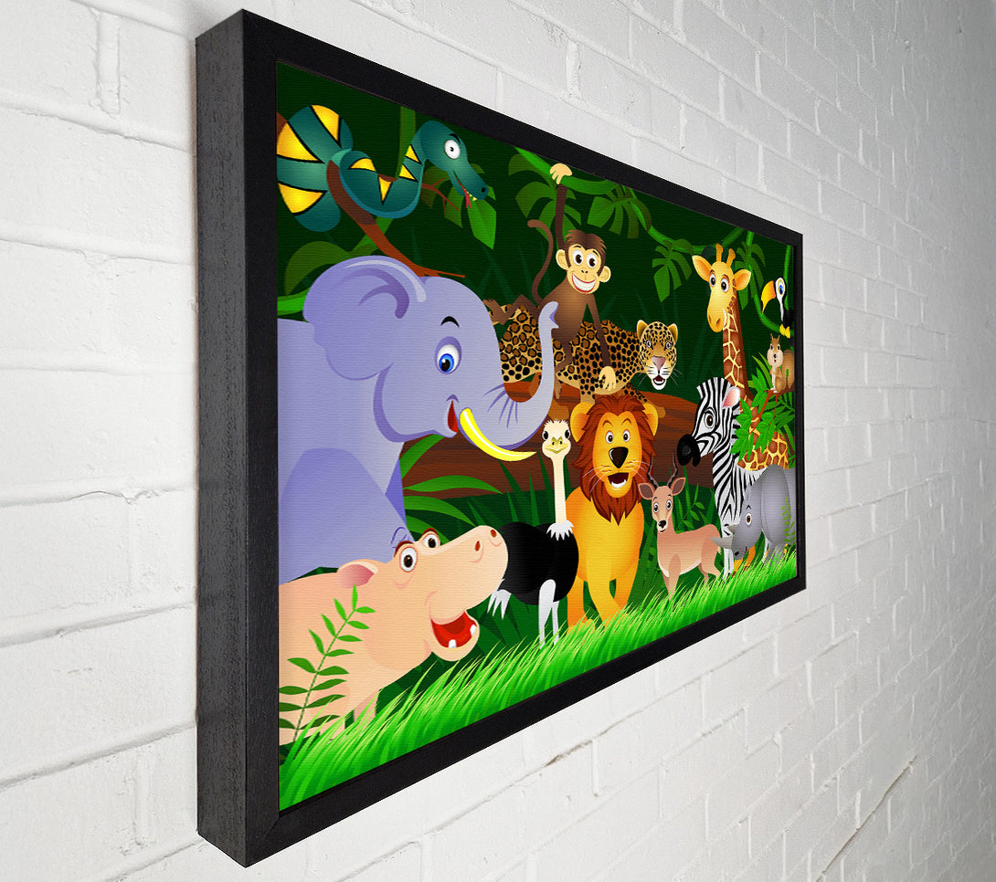  A Canvas Print of Safari Animal Friends 2 Canvas Wall Art