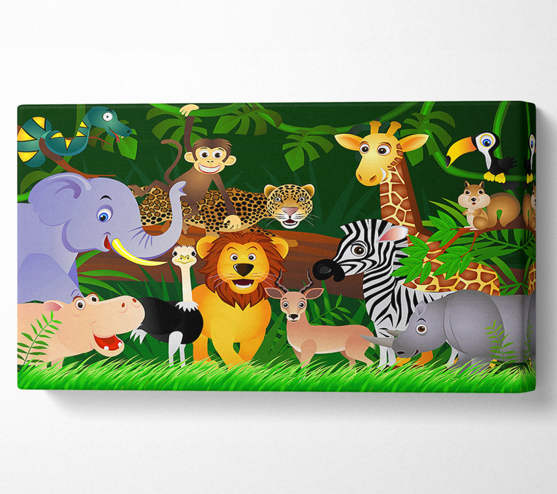  A Canvas Print of Safari Animal Friends 2 Canvas Wall Art