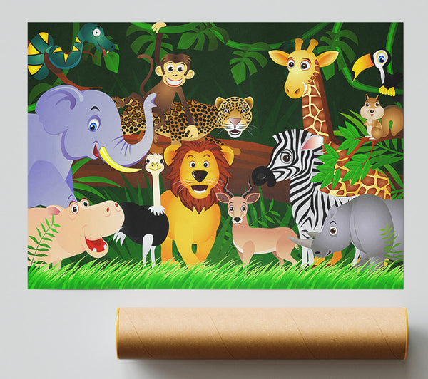 Safari Animal Friends 2 Print