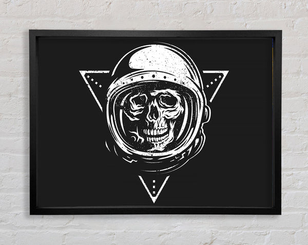 Spaceman Skull Framed Print