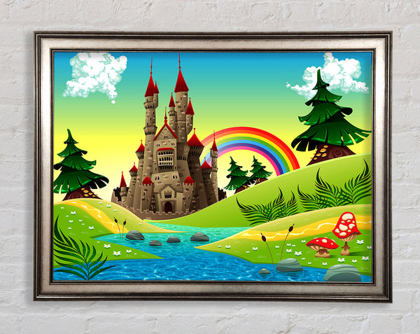 Magical Castle Far Far Away Framed Print