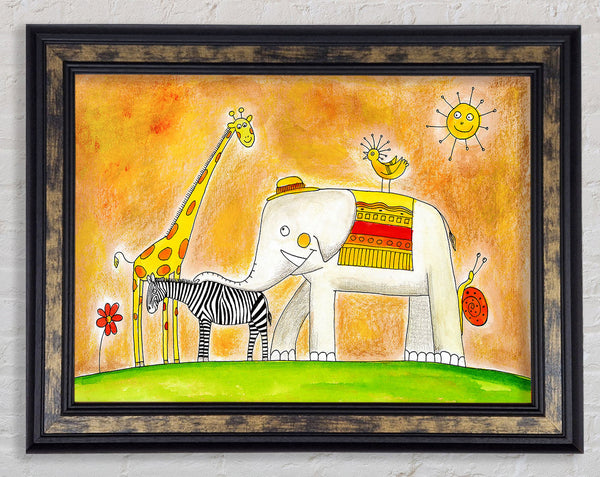 Safari Sunshine Love Framed Print