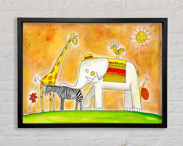 Safari Sunshine Love Framed Print