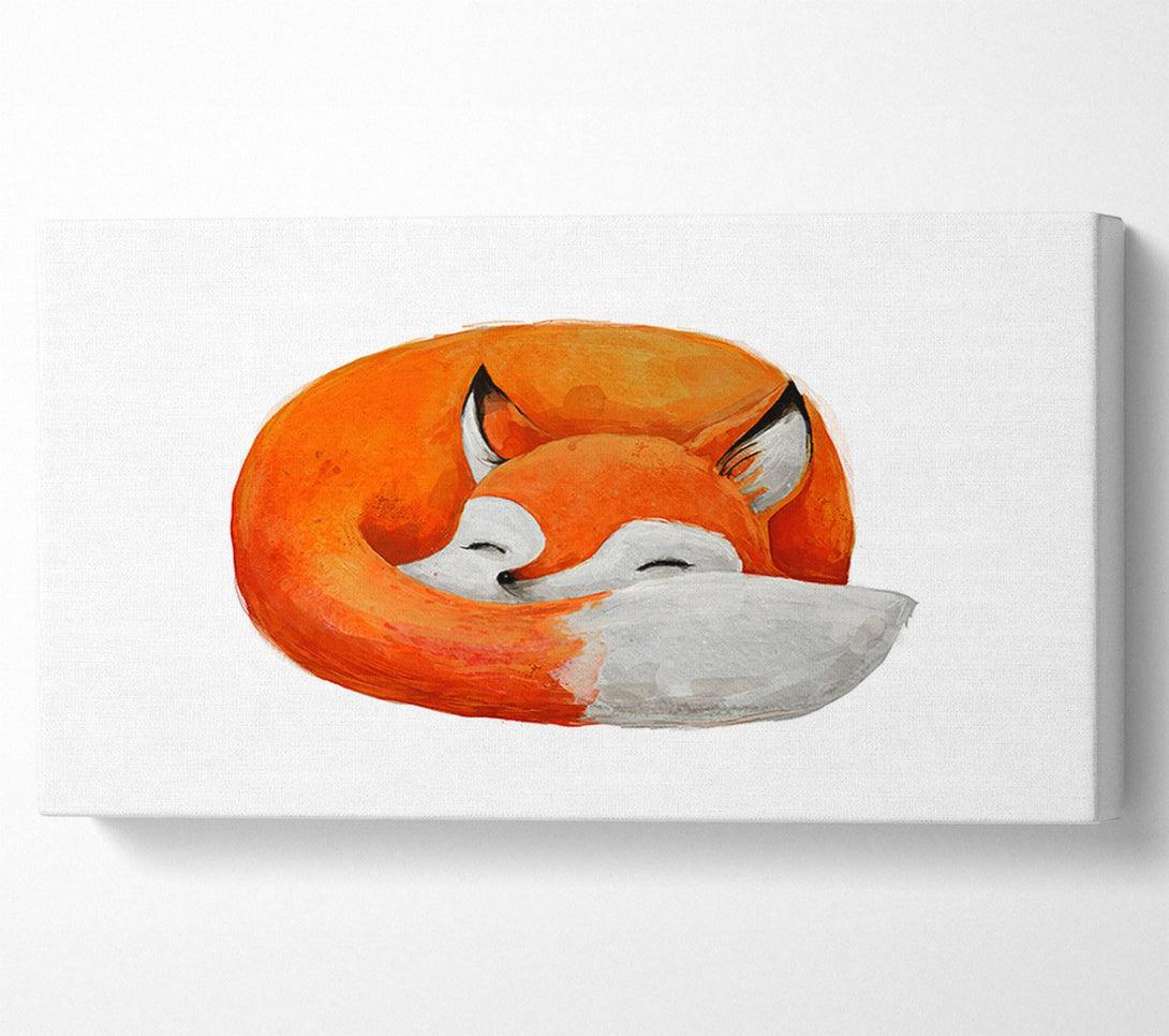  A Canvas Print of Sleeping Fox 1 Canvas Wall Art