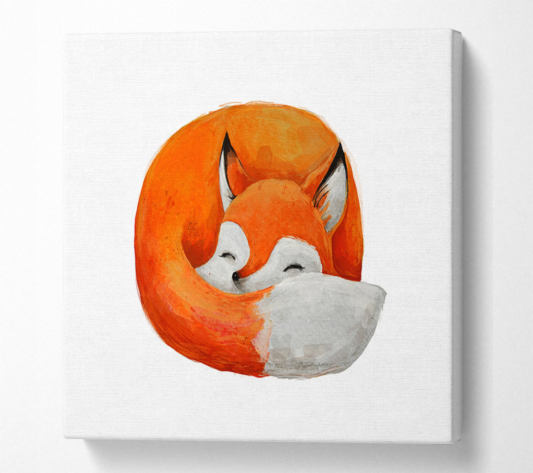  A Canvas Print of Sleeping Fox 1 Canvas Wall Art