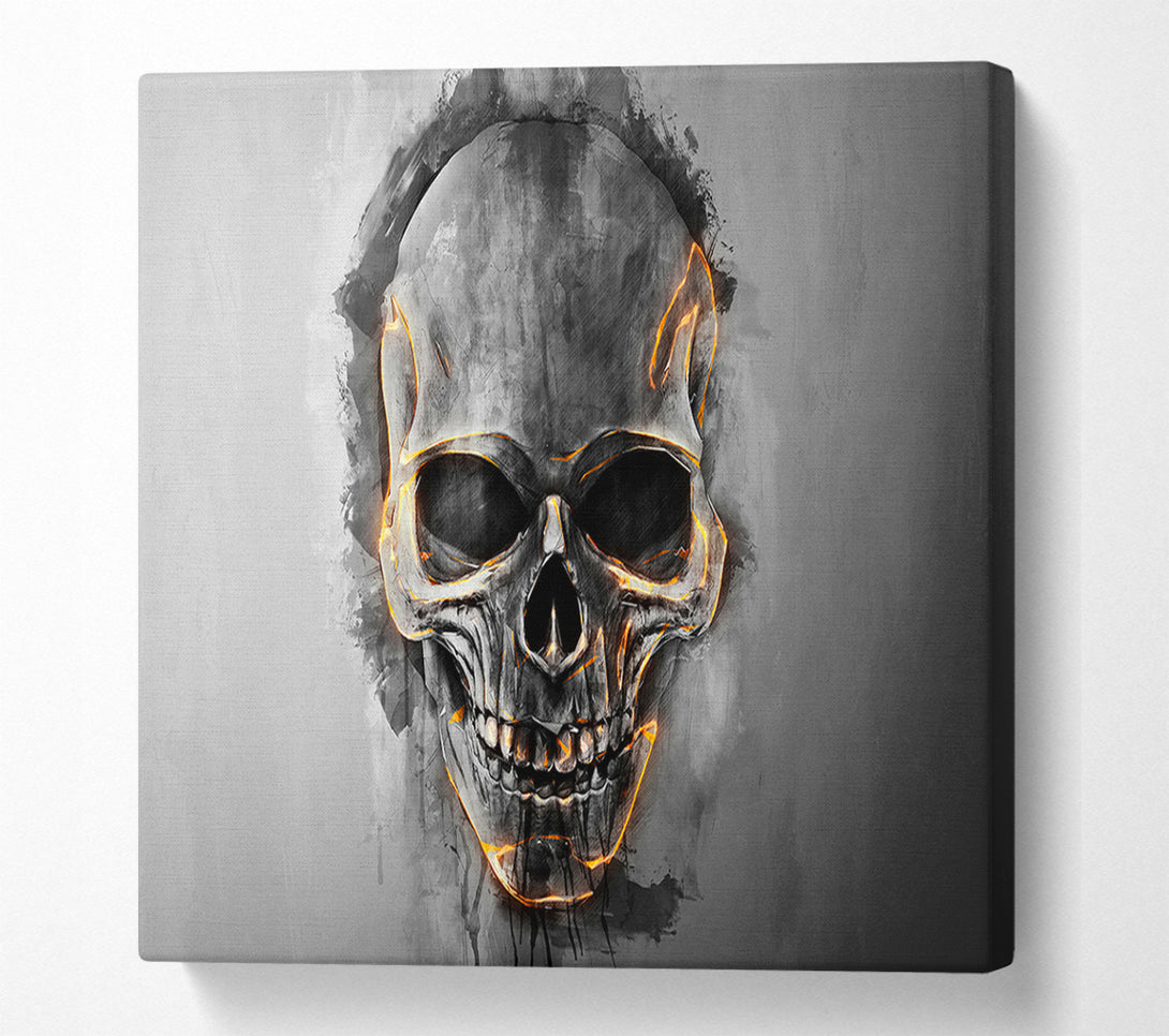  A Canvas Print of Fire Skull 1 Canvas Wall Art