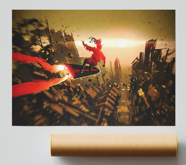 Futuristic Skateboard Giclee Print