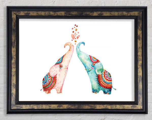 Elephant Love Framed Print