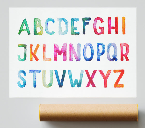Rainbow Alphabet Print
