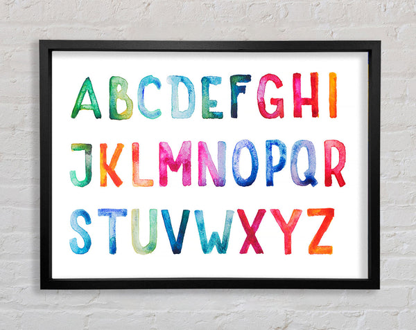 Rainbow Alphabet Framed Print