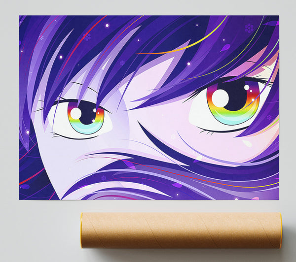 Anime Rainbow Eyes Poster