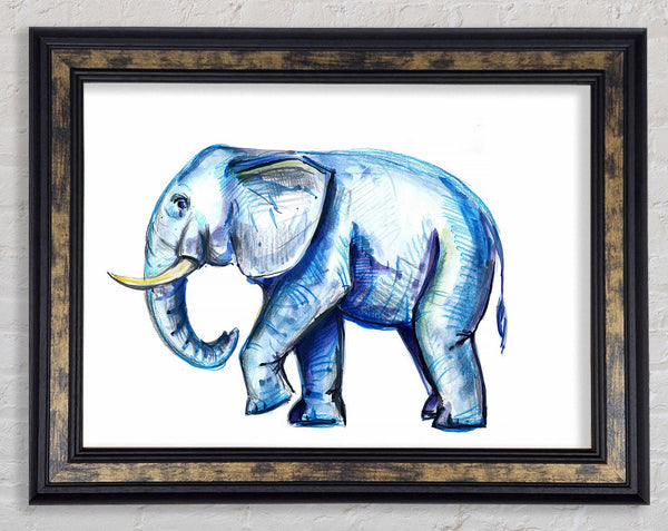 Wondering Elephant Framed Print