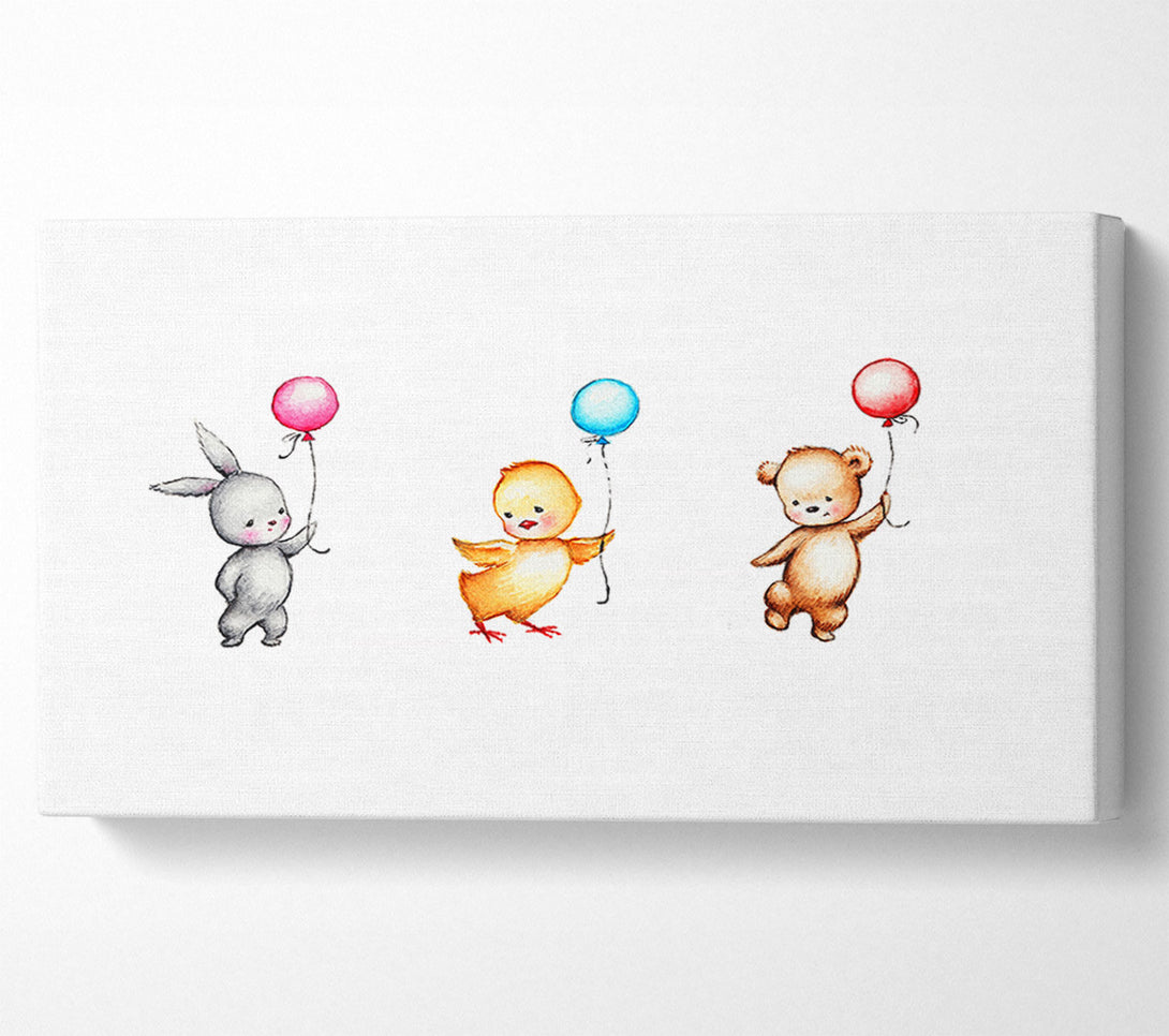  A Canvas Print of Animal Balloon Family Canvas Wall Art