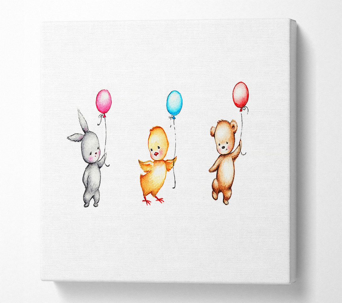  A Canvas Print of Animal Balloon Family Canvas Wall Art