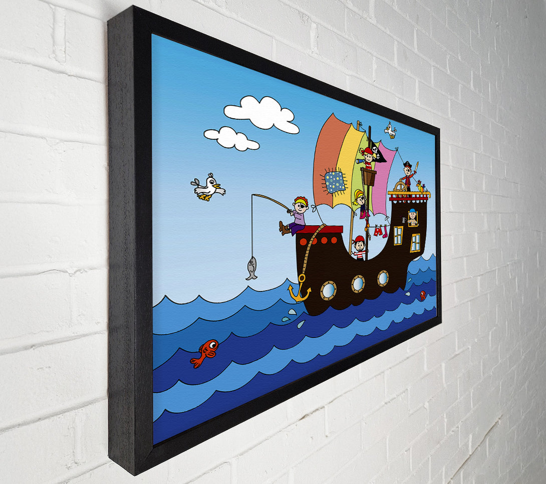 A Canvas Print of Pirates At Sea Canvas Print
