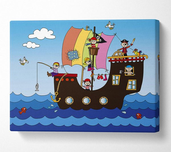  A Canvas Print of Pirates At Sea Canvas Print