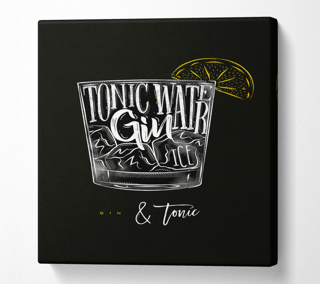  A Canvas Print of Gin And Tonic Over Ice 1 Canvas Art