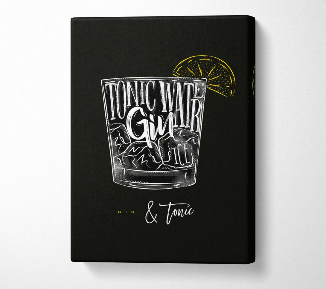  A Canvas Print of Gin And Tonic Over Ice 1 Canvas Art