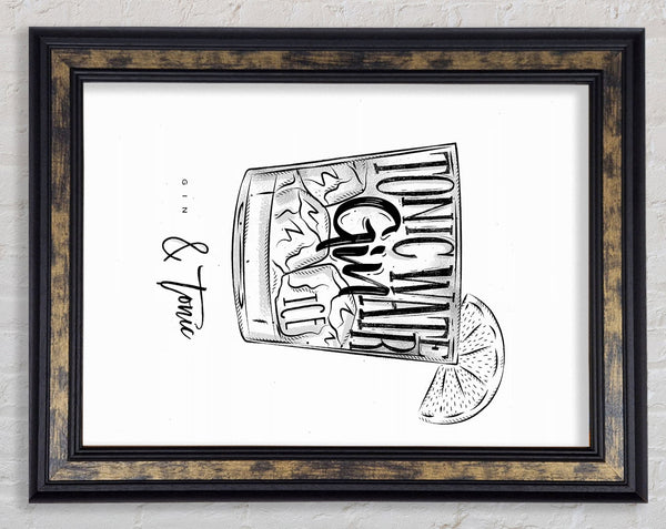 Gin And Tonic Over Ice 2 Framed Print