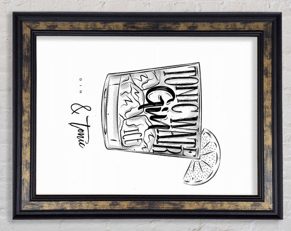 Gin And Tonic Over Ice 2 Framed Print