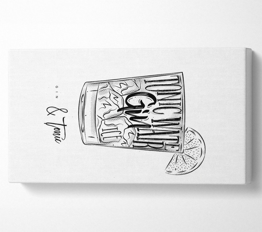  A Canvas Print of Gin And Tonic Over Ice 2 Canvas Wall Art