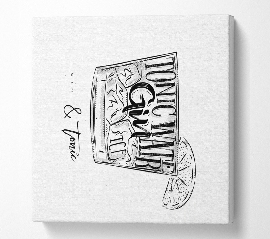 A Canvas Print of Gin And Tonic Over Ice 2 Canvas Wall Art
