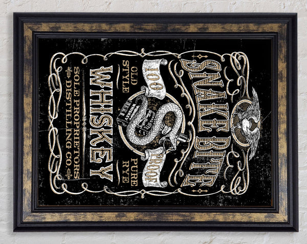 Snake Bite Whiskey Framed Print