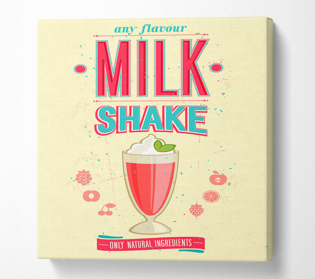  A Canvas Print of Milk Shake Canvas Wall Art