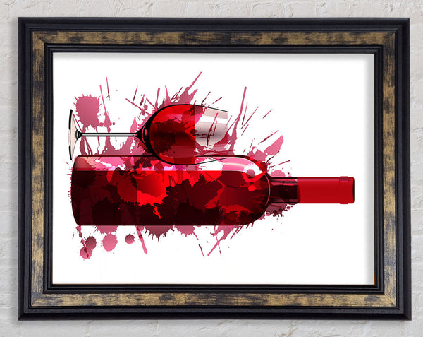 Red Wine Splash Framed Print