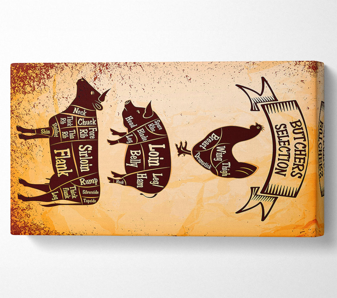  A Canvas Print of Butchers Selection 1 Canvas Print