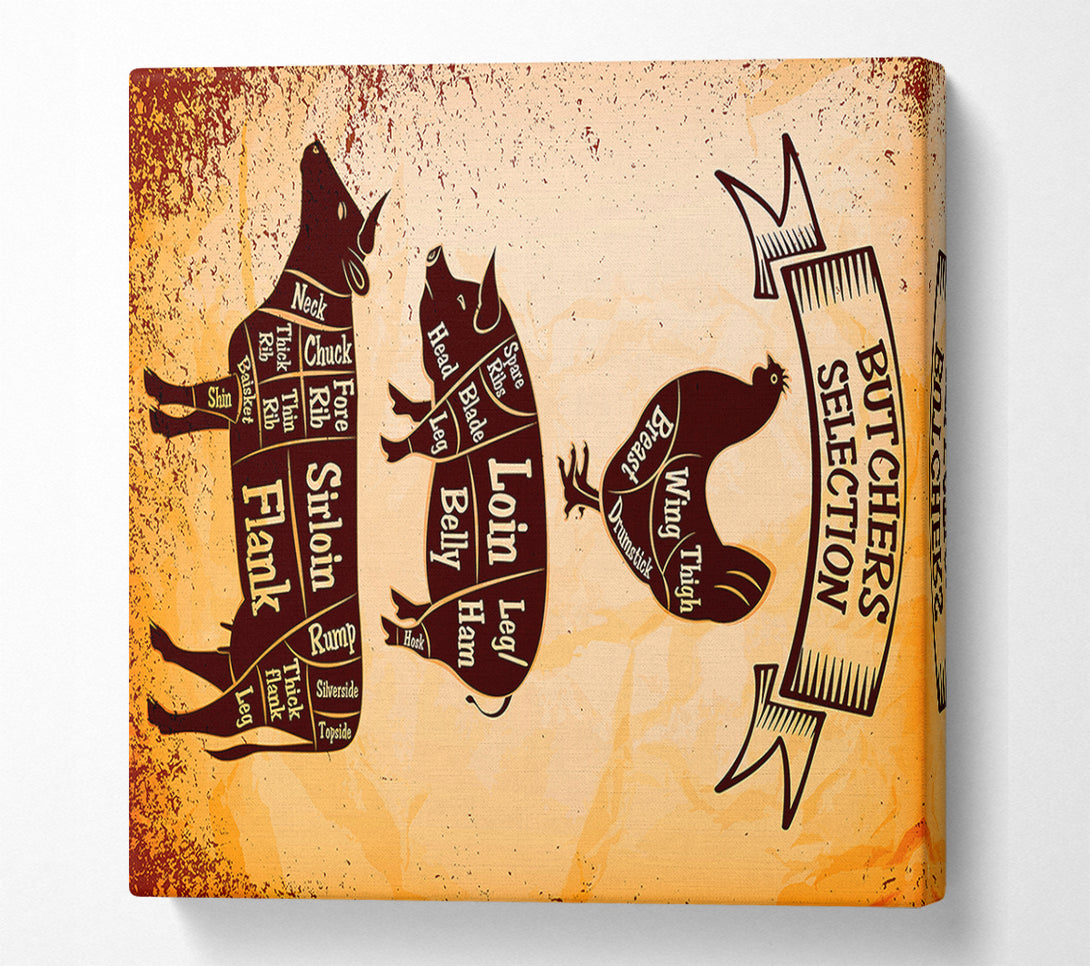  A Canvas Print of Butchers Selection 1 Canvas Print
