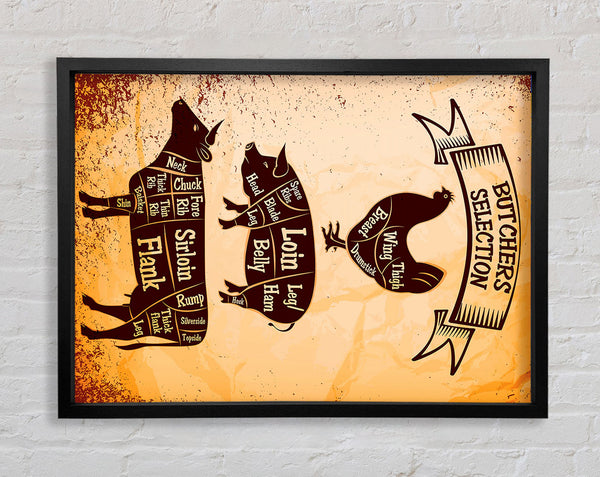 Butchers Selection 1 Framed Print