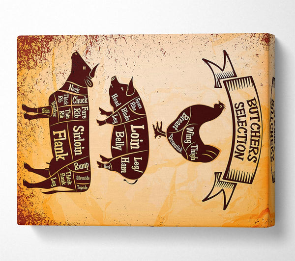  A Canvas Print of Butchers Selection 1 Canvas Print