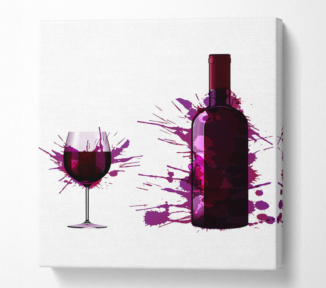  A Canvas Print of Wine Splash Canvas Art